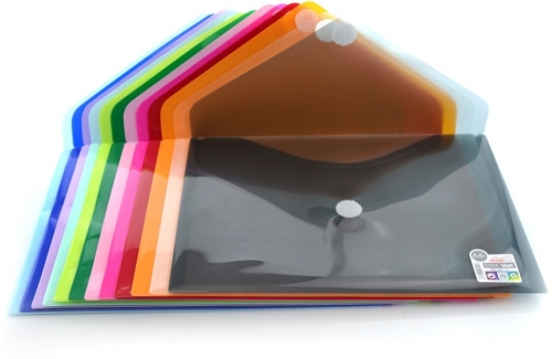 Mapa plastic Office Box, ColorLine, A4+, prindere tip arici V-LOCK, diverse culori